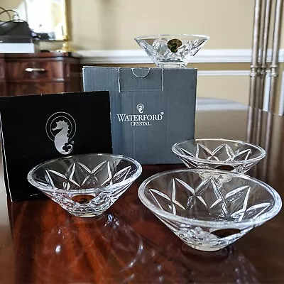 Waterford Crystal Set Of 4 Faye CONDIMENT Bowls Dinner / Entertaining MIB • $63.91
