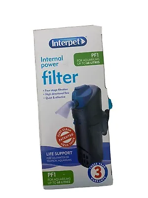 Interpet Aquarium Internal Power Filter PF 1 Filtration For Fish Tank • £19.90