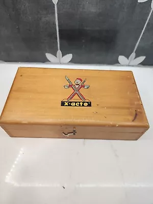 Vintage X-Acto Craft Carving Tool Set In Original Wood Box - Not Complete • $40