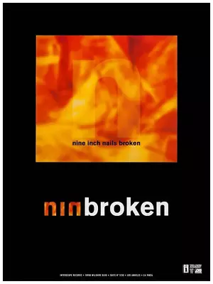 NINE INCH NAILS BROKEN 1992 POSTER NEW 24x36 INCH HOME DECOR • £25.08