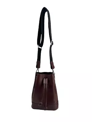 £152.74 • Buy Max Mara Women's Burgundy Harold Cattle Leather Shoulder Bag One Size NWT