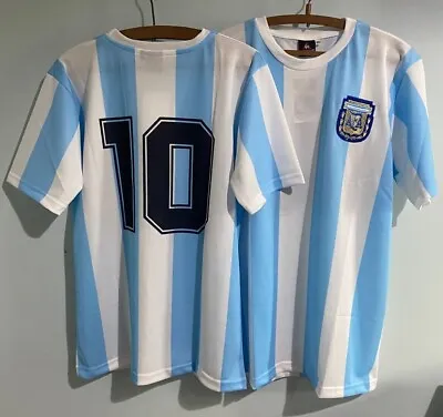 ARGENTINA 1986 Home Retro Shirt -- Diego MARADONA #10 Fifa World Cup Jersey AFA • $49