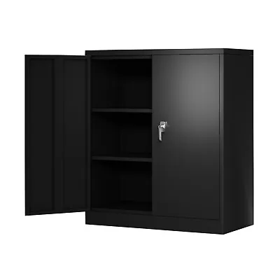 AOBABO 41.6 H Metal Garage Storage Cabinets With  2 Doors File Storage Cabinets • $159.99