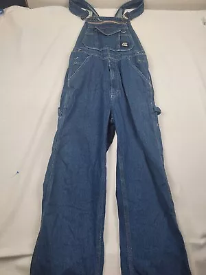 Berne Carpenter Bibs Mens 32X31 Blue Denim Workwear Overalls Construction • $28.98