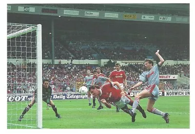 Liverpool V Manchester United [Charity Shield] - 1990's Barratt Postcard • £1.20