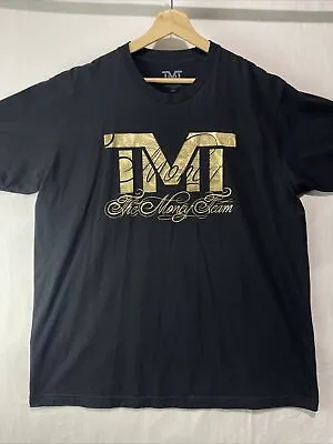 TMT The Money Team T-Shirt Men's Size 2XL Black Gold Floyd Mayweather Boxing EUC • $20