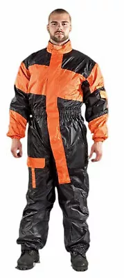 Clearance Sale: Orange And Black Motorcycle Rain Suit - Size Meedium! • $45