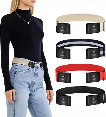 Belts For Women/Men Buckle Free Elastic Belt Invisible  • $17.99