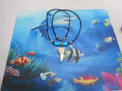 Genuine 1 3/8  Mako Shark Tooth Necklace Beachwear Surf Wear  • $13