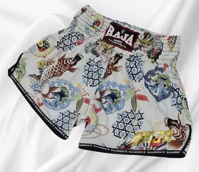 Muay Thai Shorts Fancy Carp RAJA BOXING Size L Unisex Original Form Thailand • $45