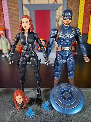 Marvel Legends Infiniti Saga Wave Captain America Black Widow Lot • $25