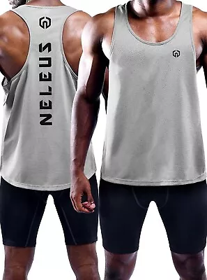 Neleus Men's Dry Fit Y-Back Muscle Tank Tops Tank Top LOT'S OF COLORS AND SIZES • $5