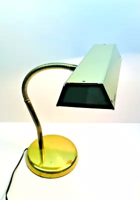 Vintage Tensor Brass Adjustable Gooseneck Desk Piano Bankers Lamp • $55