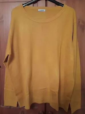 New Ladies Womens Top Size 26 / 28 Dark Yellow Gold Jumper Damart • £1.49