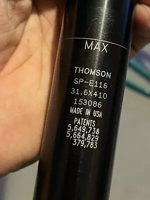 Thomson Inline 31.6 410mm Seatpost • $100