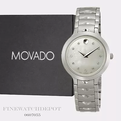 Authentic Movado Women's Luno White Mother Of Pearl Dial Watch 0607055 • $1095