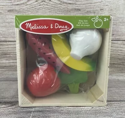 Melissa & Doug Wooden Play Food Groups Fruits & Vegetables Pretend Play Set NEW • $8