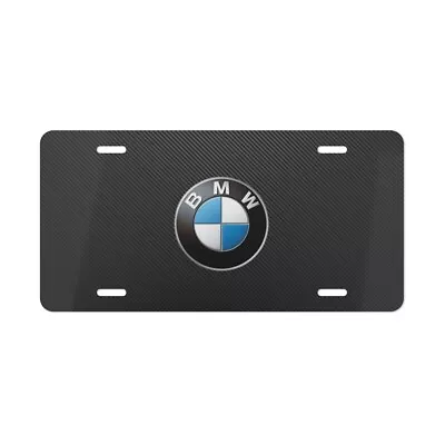 Bmw License Plate Custom BLACK ''C-FIBER'' BMW Car Plate Vanity BMW Luxury Plate • $21.99