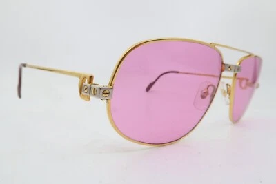 $32.93 • Buy Vintage Gold Plated Cartier Paris ROMANCE SANTOS Eyeglasses Frames 58-18 France
