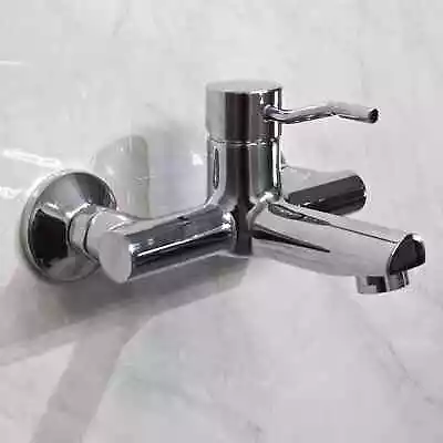 Crosswater Wall Mounted Bath Filler Tap Single Lever Bath Tap Chrome Tecaz • £39.99