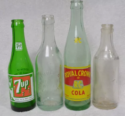 LOT Billings Montana Soda Bottles ACL Embossed 7UP Royal Crown Eureka Bottling • $40