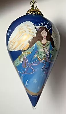 $13.99 • Buy 2019 Li Bien Angel Teardrop Ornament Pier 1 Imports Reverse Painted Gift Box 5”