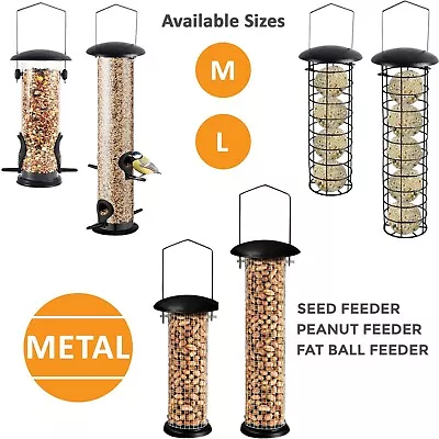 Wild Bird Hanging Seed Feeder Peanut Nut Feed Fat Ball Feeders Garden Birds • £11.85