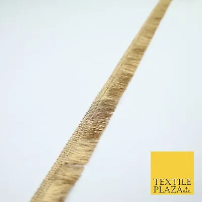 Antique Gold Simple Slim Soft Mini Fringe Trim Border Lace - 1.75cm Wide - X670 • £27