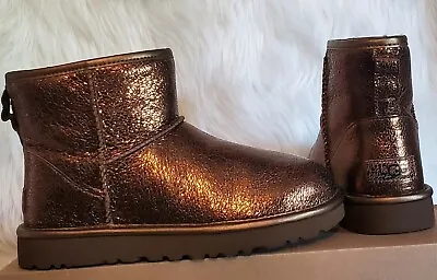 Woman's Boots UGG Classic Mini Metallic Sparkle Size 7 • $139