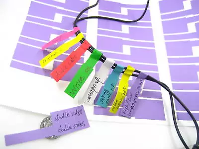  Waterproof Double Sided Printable Blank Write On Cable Sticker Cable Tie Marker • £3.49