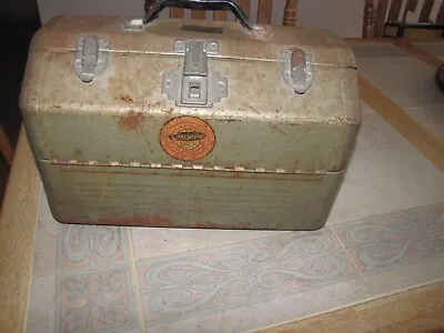 Simonsen Tackle Box Vintage Green Cork Trays Vintage FOR RESTORATION/USE • $19.99