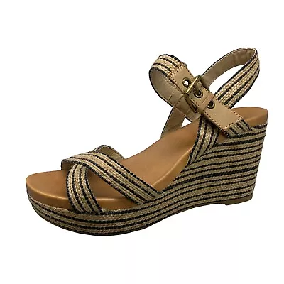 Mia Espadrille Wedge Sandal Natural Women's Size 11 M • $22