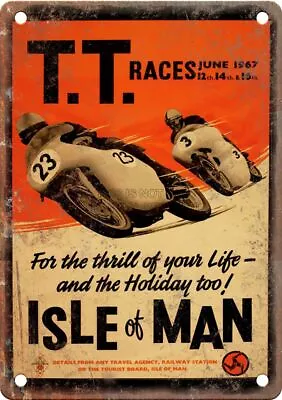 Vintage Motorcycle Racing Poster Reproduction Metal Sign F95 • $21.95