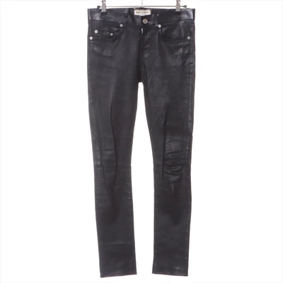 £457.44 • Buy Saint Laurent Paris Lamb Pants 34 Women's Black Pockets With Repair Marks