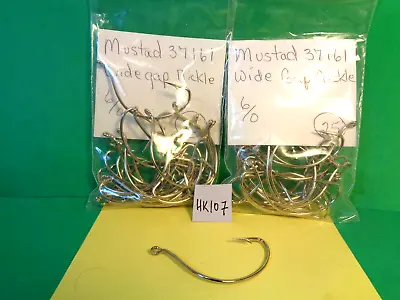 Mustad Wide Gap Hooks Size 6/0 #37161 50 Total Hooks (New Other) • $13.99