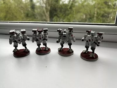 Warhammer 40k | Tau Empire Crisis Battle Suits X4 | Missle Pods | Well Painted • £30