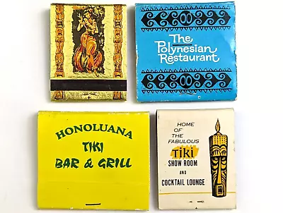 VTG Matchbook Lot Tiki Florida Polynesian Honoluana Hawaiian Isle Miami Sarasota • $22