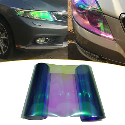 Chameleon Light Blue Car Headlight DIY Tint Film Tail Fog Light Vinyl Accessory • $9.81