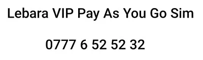 £10 • Buy Lebara Sim Card VIP Mobile Number.  0777 6 52 52 32