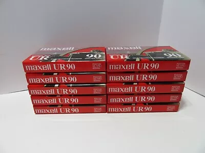 Lot Of 10 Maxell UR 90 Blank Audio Cassette Tapes Normal Type I New • $10