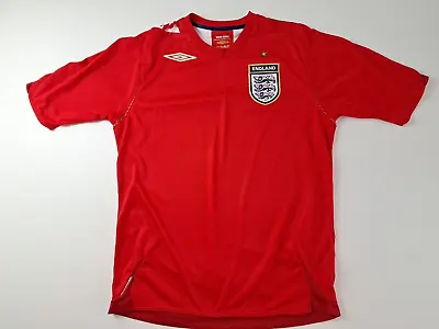 England Football Shirt 2006 - 2008 Official Umbro Top HSS No 1  Men M Away • £8.99