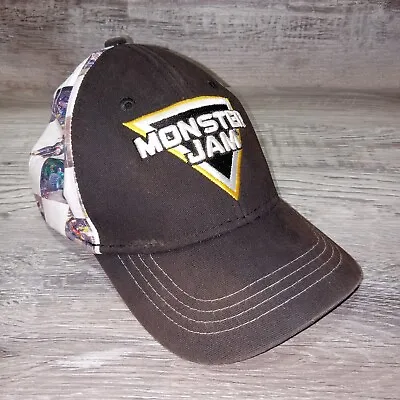 VTG Monster Jam Baseball Hat Cap Youth Snapback All Over Print Monster Truck • $9.09