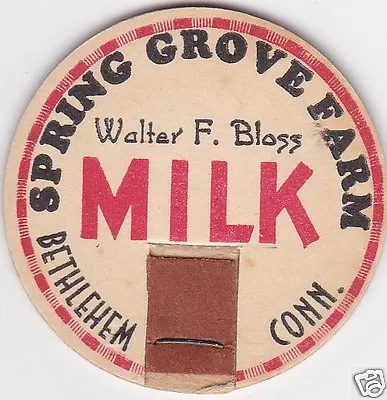 $2.99 • Buy Milk Bottle Cap. Spring Grove Farm. Bethlehem, Ct. Dairy