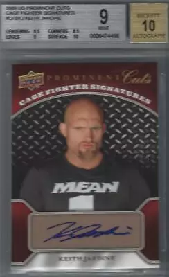 2009 Ud Prominent Cuts Cage Fighter Signatures #cfskj Keith Jardine Bgs Mint 9 • $55.99