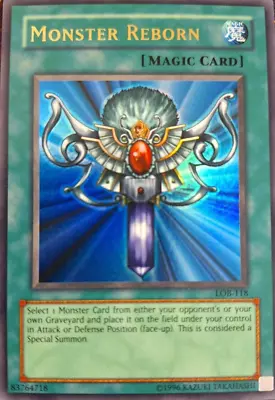 Yu-Gi-Oh! TCG Monster Reborn LOB-118 Ultra Rare OG Unlimited Wavy MP • $9.75