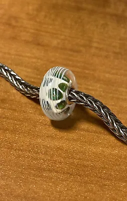 Trollbeads  Unique Bubbles White Spirals LAA Stamped Unique Bead! HTF • $94