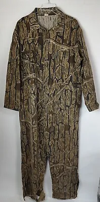 Vintage 80s Streetwear Mens XL Trebark Camouflage Faded Coveralls Suit USA • $20