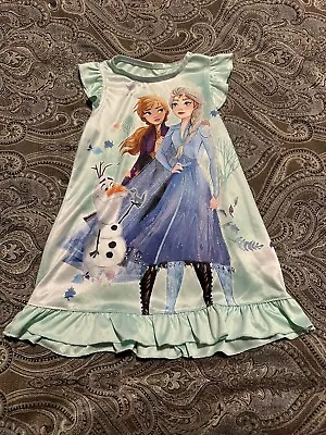 Disney Frozen ELSA Satiny Nightgown Pajamas-3t-Blue-Sleepshirt • $8