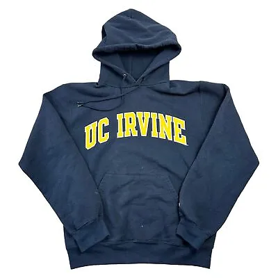 Champion Hoodie USA Uc Irvine College Graphic Print Blue Sweatshirt Mens Small • $24.85