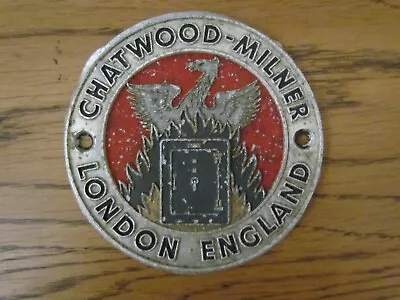 Chatwood-Milner Safe Badge/Plaque. • £7.99